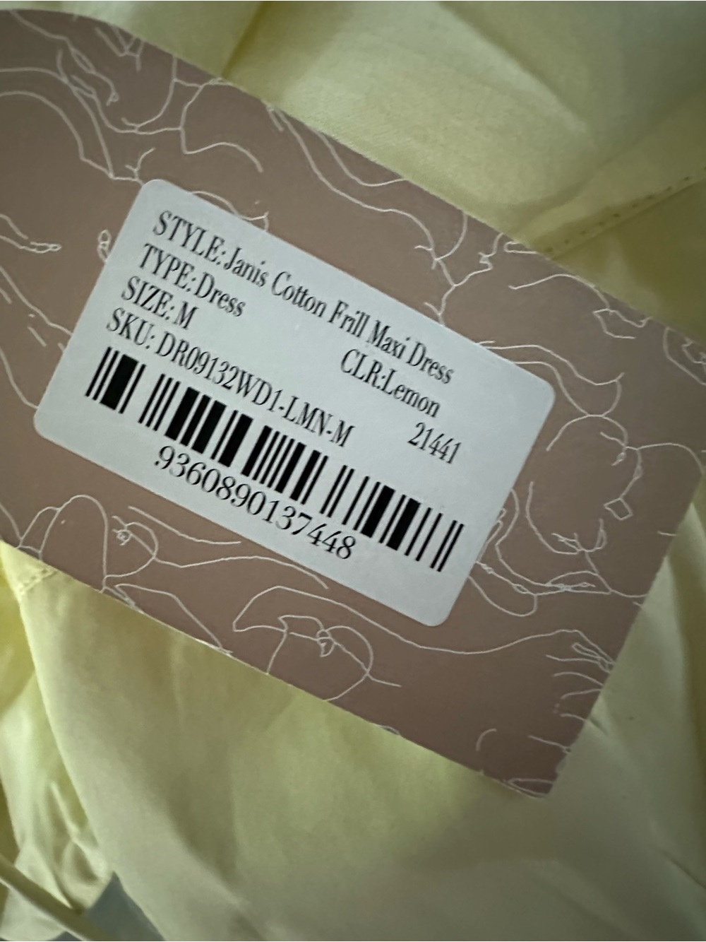 Meshki Pale Yellow Ruffle-Bust Maxi Dress - Picture 7 of 8